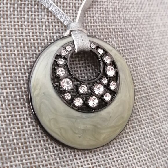 Lia Sophia "Silver Lining" Statement Necklace - Picture 3 of 7